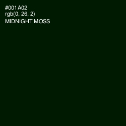 #001A02 - Midnight Moss Color Image